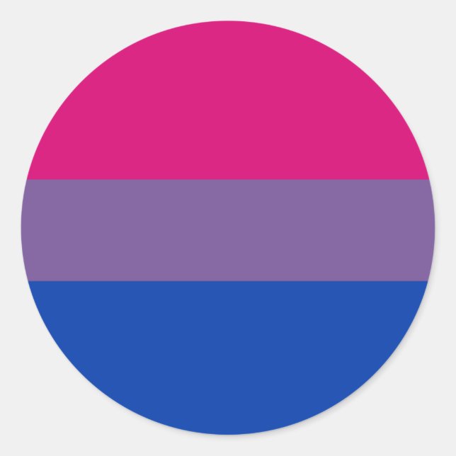Bisexual Pride Flag Runder Aufkleber (Vorderseite)