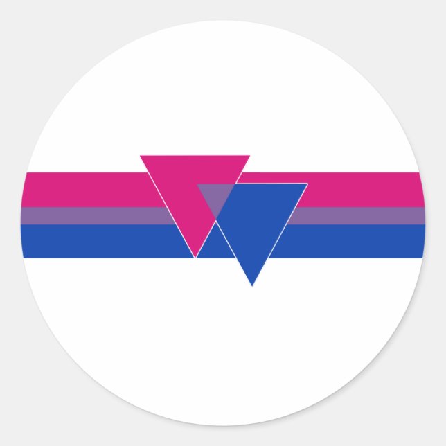 Bisexual Pride Flag Runder Aufkleber (Vorderseite)