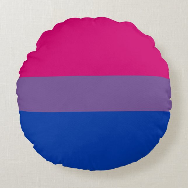 Bisexual Pride Flag Rundes Kissen (Vorderseite)