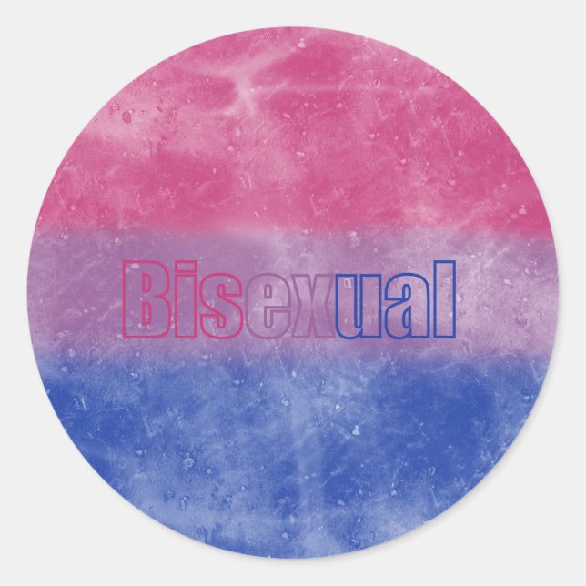 Bisexual pride flag sticker (Vorderseite)