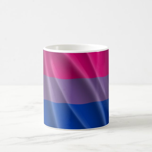 BISEXUAL PRIDE FLAG WAVY DESIGN KAFFEETASSE (Mittel)