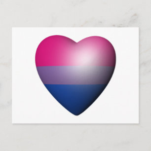 BISEXUAL PRIDE HEART —.pnng Postkarte