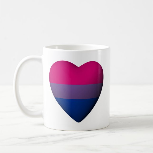 BISEXUAL PRIDE HERZ -.pnng Kaffeetasse (Links)