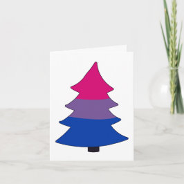 Bisexual Pride Holigay Tree Feiertagskarte