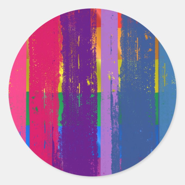 BISEXUAL PRIDE INK BAR -.png Runder Aufkleber (Vorderseite)