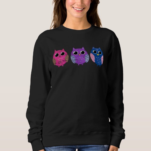 Bisexual Pride Owl Bi LGBTQ  1 Sweatshirt (Vorderseite)