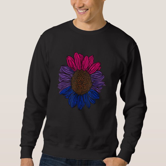 Bisexual Pride Sunflower LGBT Bi Pride Bisexual Fl Sweatshirt (Vorderseite)