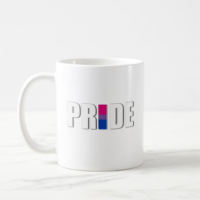 BISEXUAL PRIDE WORD FLAG -.pnng Kaffeetasse (Links)