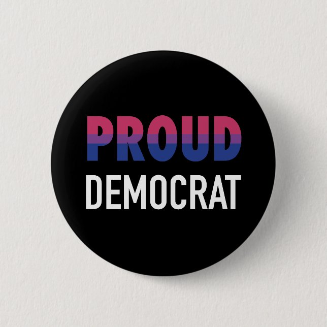 Bisexual Proud Democratic Button (Vorderseite)