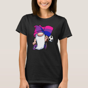 Bisexual Soccer Player Lgbt Q Niedlich Gnome Bi Pr T-Shirt