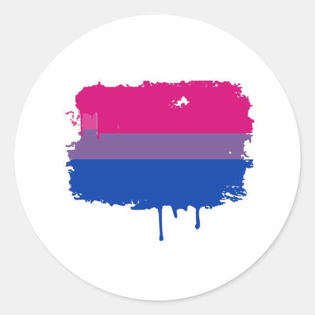 Bisexual Stolz Colors Runder Aufkleber (Vorderseite)