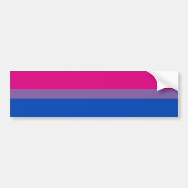 BISEXUAL-STOLZ-FLAGGEN-BAR AUTOAUFKLEBER (Vorne)