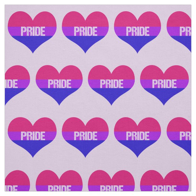 Bisexual-Stolz-Liebe-Herzen Stoff (Muster)