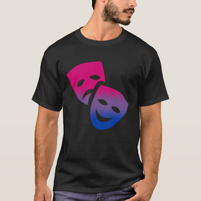 Bisexual Subtle Bi Pride LGBTQ Theatre Theater and T-Shirt (Vorderseite)