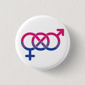Bisexual-Symbol und Flaggen-Abzeichen Button