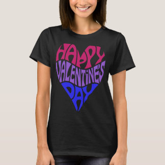 Bisexual Valentinstag Bi Pride LGBTQ LGBT Herz T-Shirt