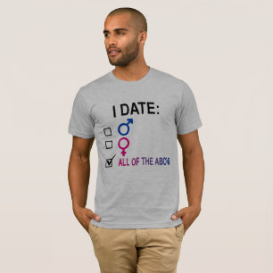 Bisexual verabredete Präferenz-Checkliste T-Shirt