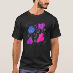 Bisexual Wild Blume Bi LGB Bisexueller Stolz 2 T-Shirt