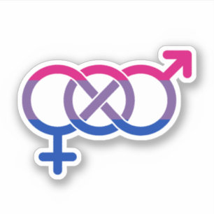 Bisexualität Geschlechtersymbol Aufkleber