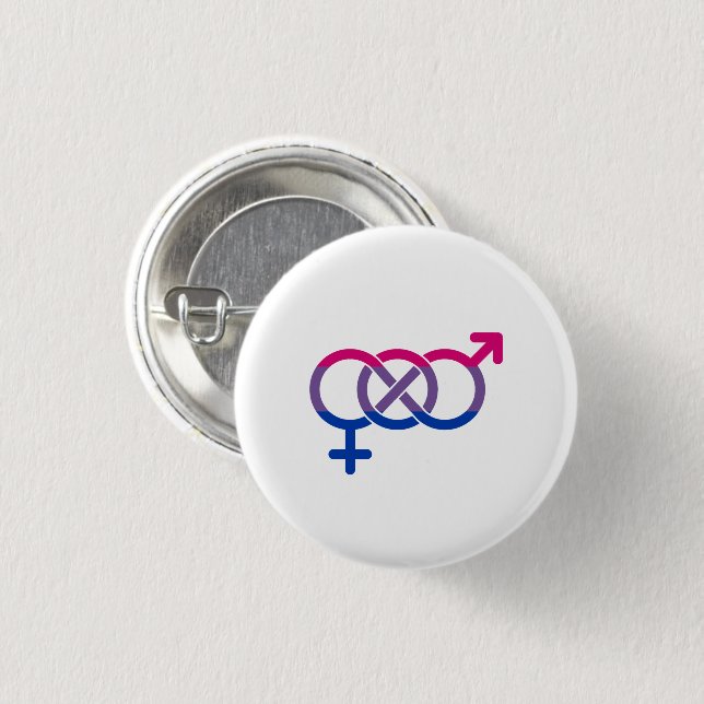Bisexualität Geschlechtersymbol Button (Vorne & Hinten)