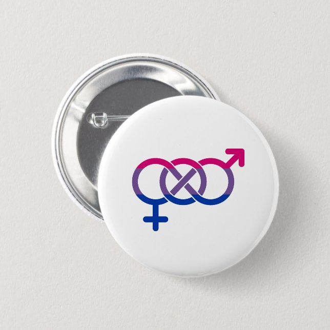 Bisexualität Geschlechtersymbol Button (Vorne & Hinten)