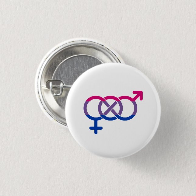 Bisexualität Geschlechtersymbol Button (Vorne & Hinten)