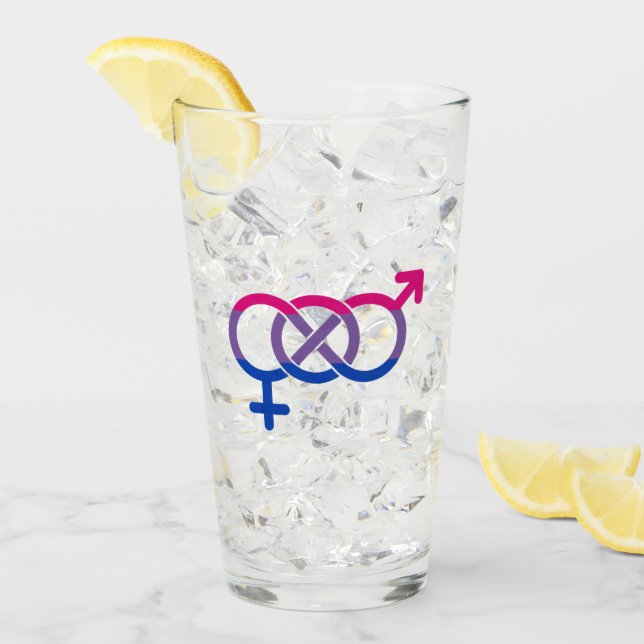Bisexualität Geschlechtersymbol Glas (Vorderseite Ice)