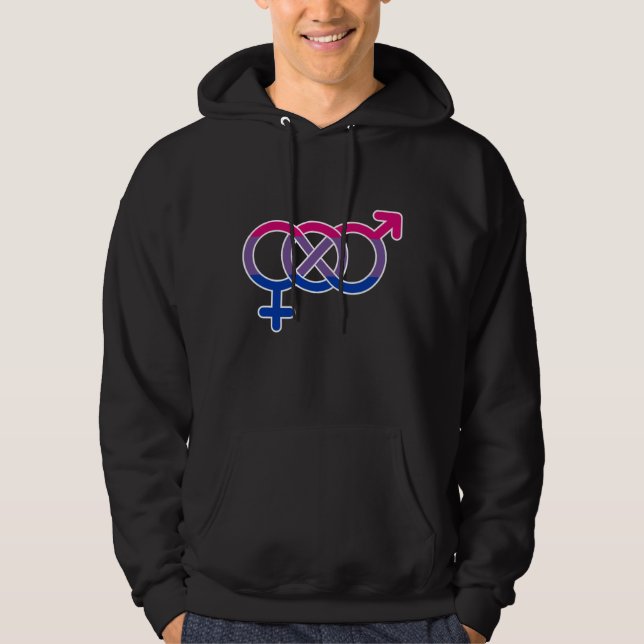 Bisexualität Geschlechtersymbol Hoodie (Vorderseite)