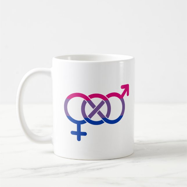 Bisexualität Geschlechtersymbol Kaffeetasse (Links)