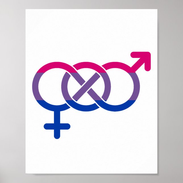 Bisexualität Geschlechtersymbol Poster (Vorne)