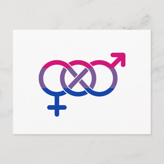 Bisexualität Geschlechtersymbol Postkarte (Vorderseite)