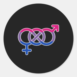 Bisexualität Geschlechtersymbol Runder Aufkleber