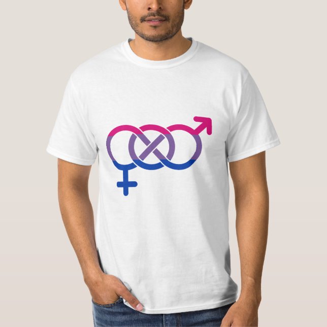 Bisexualität Geschlechtersymbol T-Shirt (Vorderseite)