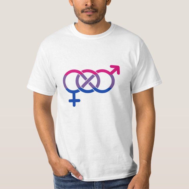 Bisexualität Geschlechtersymbol T-Shirt (Vorderseite)