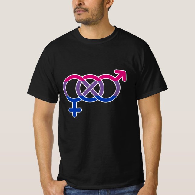 Bisexualität Geschlechtersymbol T-Shirt (Vorderseite)