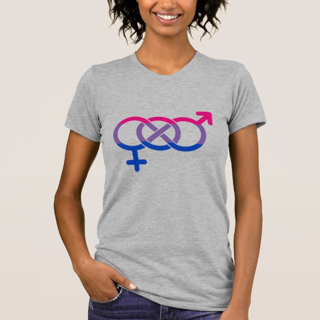 Bisexualität Geschlechtersymbol T-Shirt (Vorderseite)