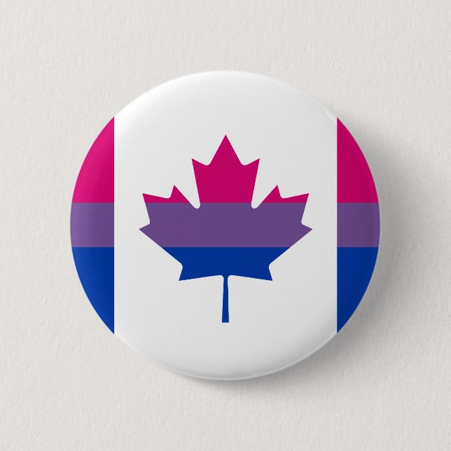 Bisexualität kanadische Pride-Flagge Button (Vorderseite)