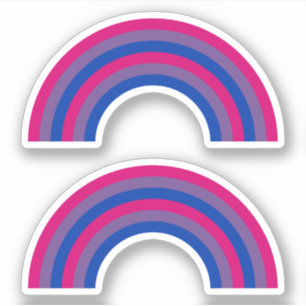Bisexualität Pride Rainbow Aufkleber
