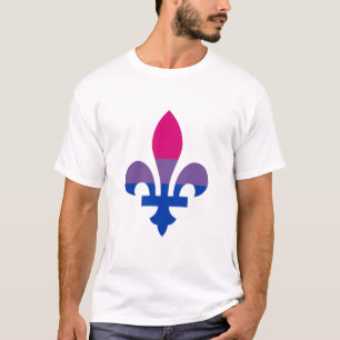 Bisexualität Stolz auf Fleur-de-lis-T - Shirt