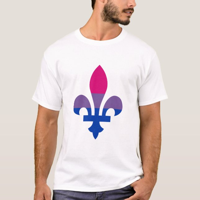 Bisexualität Stolz auf Fleur-de-lis-T - Shirt (Vorderseite)
