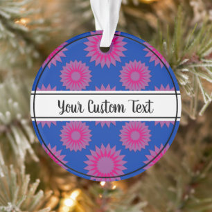 Bisexualität Stolz blauen Blume Muster Ornament