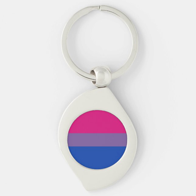 Bisexualitäts-Flagge Schlüsselanhänger (Vorderseite)