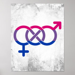 Bisexualitäts-Geschlechtssymbol Poster