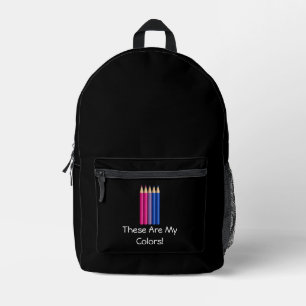 Bisexualitäts-Stifte  Bedruckter Rucksack