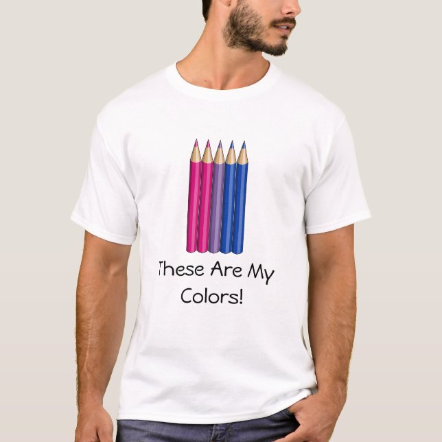 Bisexualitäts-Stolz Bleistifte T-Shirt (Vorderseite)