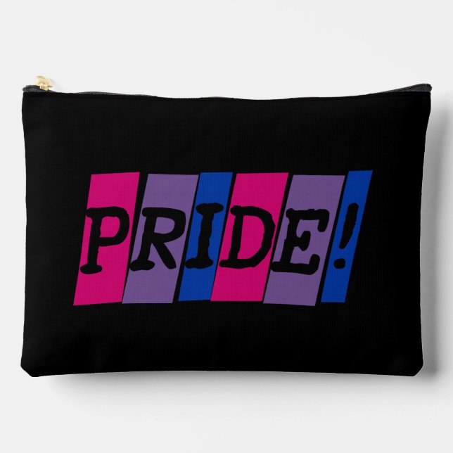 Bisexualitäts-Stolz-Textschild  Zubehörtasche (Vorderseite)