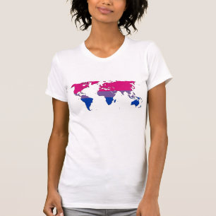 Bisexualitäts-Stolz Weltkarte Tank Top