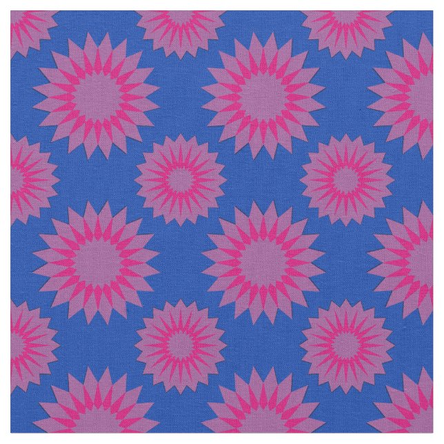 Bisexualitäts-Stolzfarben /blaues Blumenmuster Stoff (Nahaufnahme)