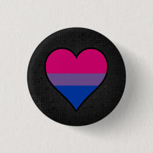 Bisexualitätsflagge schwarzer Knopf Button
