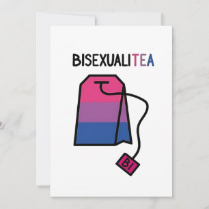 BisexualiTEA Bi Pride Flag Bisexueller Tee Einladung